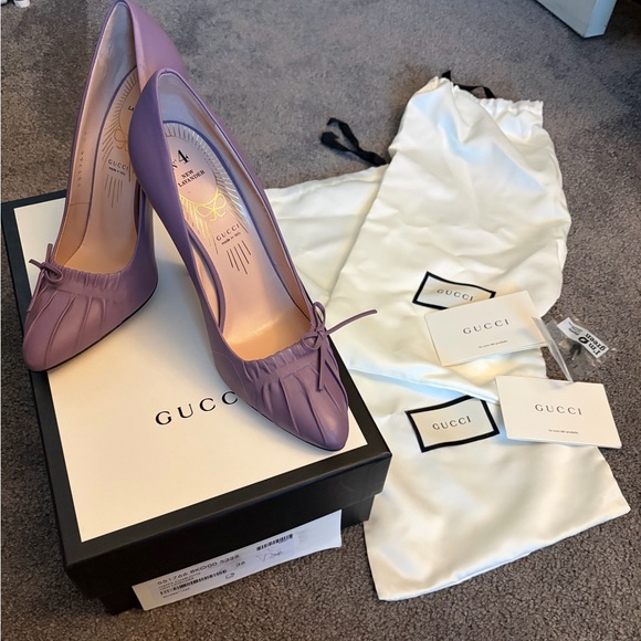 Gucci Shoes - Gucci Lavender Heeled Shoes for Women